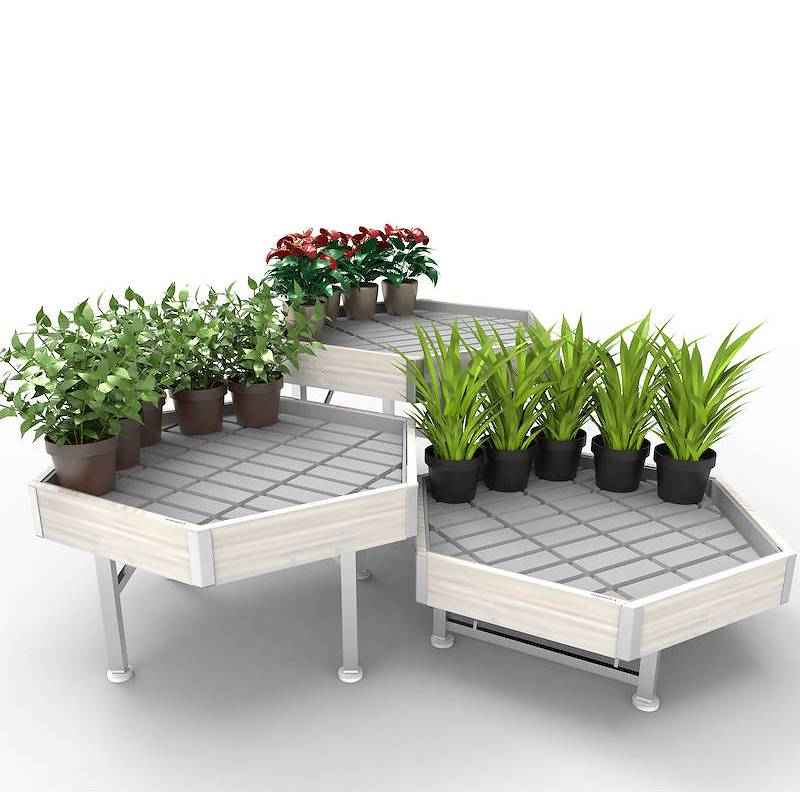 Sechseckiger Holztisch Linie Amor