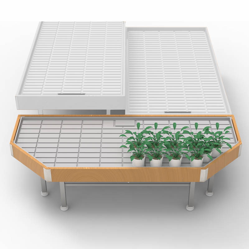 End cap Holzlinie AMOR, Breite: 1660 mm, Farbe: Naturholz