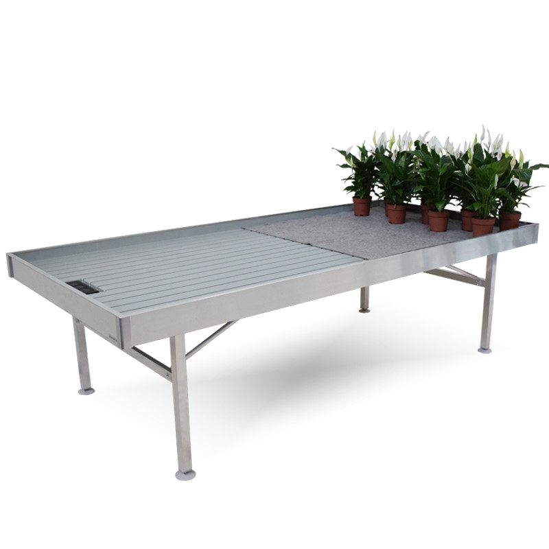 geschweißte Aluminium-Verkaufstisch, Größe: 1225 x 2530 mm, Höhe: h 750 mm, Packung: 3 Stücke
