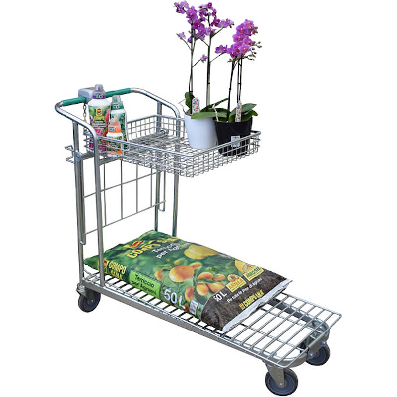 Carrito auto-servicio "Garden flor", Dimensión: ruedas ø 125 mm, Paquete: 15 piezas