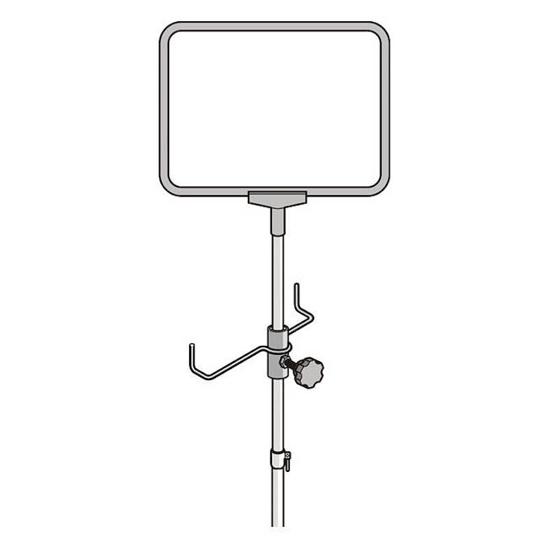 Set Eimerhalterung mit Teleskop-Preisschildhalter mit Rahmen Uni A4