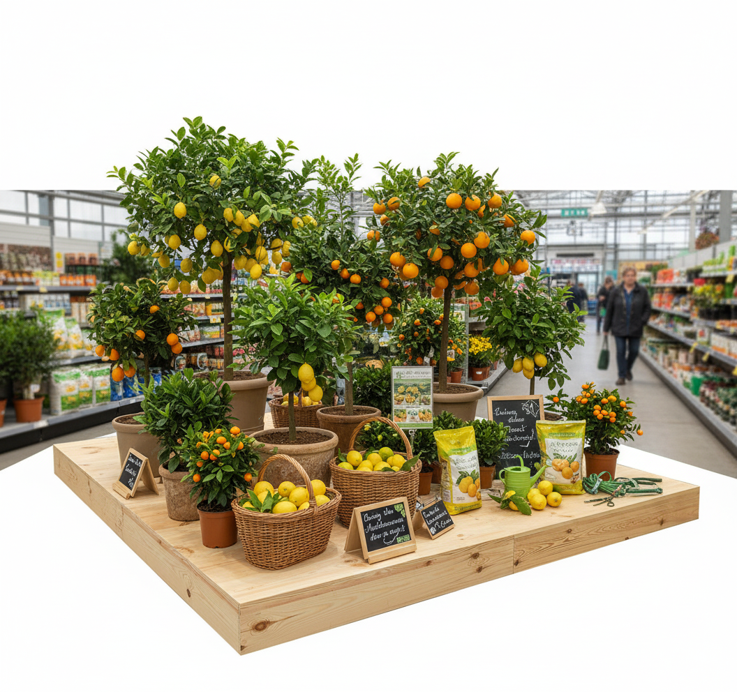 Präsentationsplattform aus Naturholz, Größe: 120 x 80 cm, Höhe: h 15 cm, Packung: 6 stücke