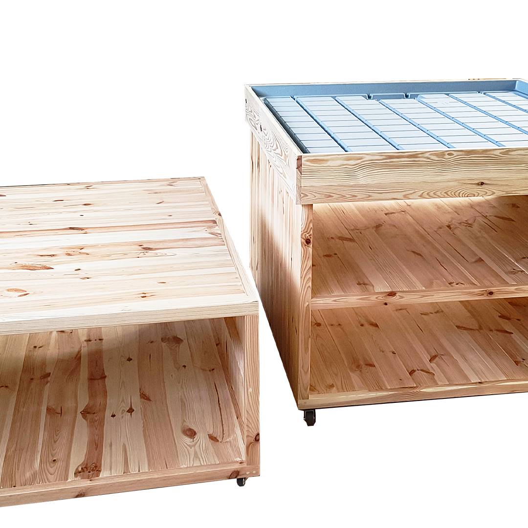 Деревянный подиум, Size: 100 x 200 cm, высота: h 60 cm, Box: 1 штука