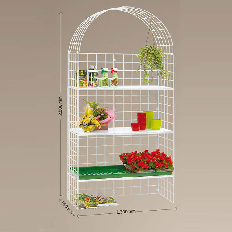 Rayonnage modulaire grillagé avec 3 étagères
