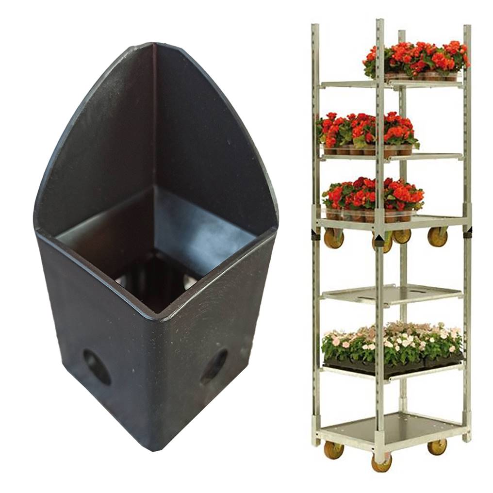 Pfostenkappen zum Stapeln von Miniwagen