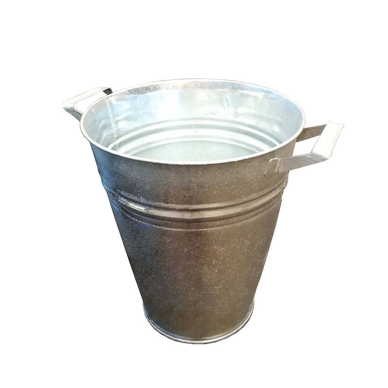 Vase mit Griffen, verzinkt, Größe: ø 280 H 342 mm, Farbe: grau