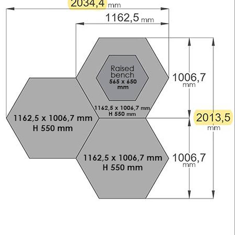 HEXAGONE: set d'exposition