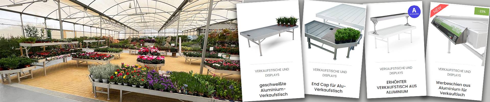 VERKAUFSTISCHE UND DISPLAYS