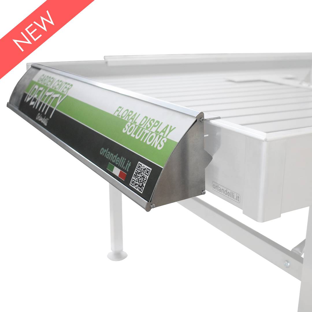 Advertising panel in aluminium for water table