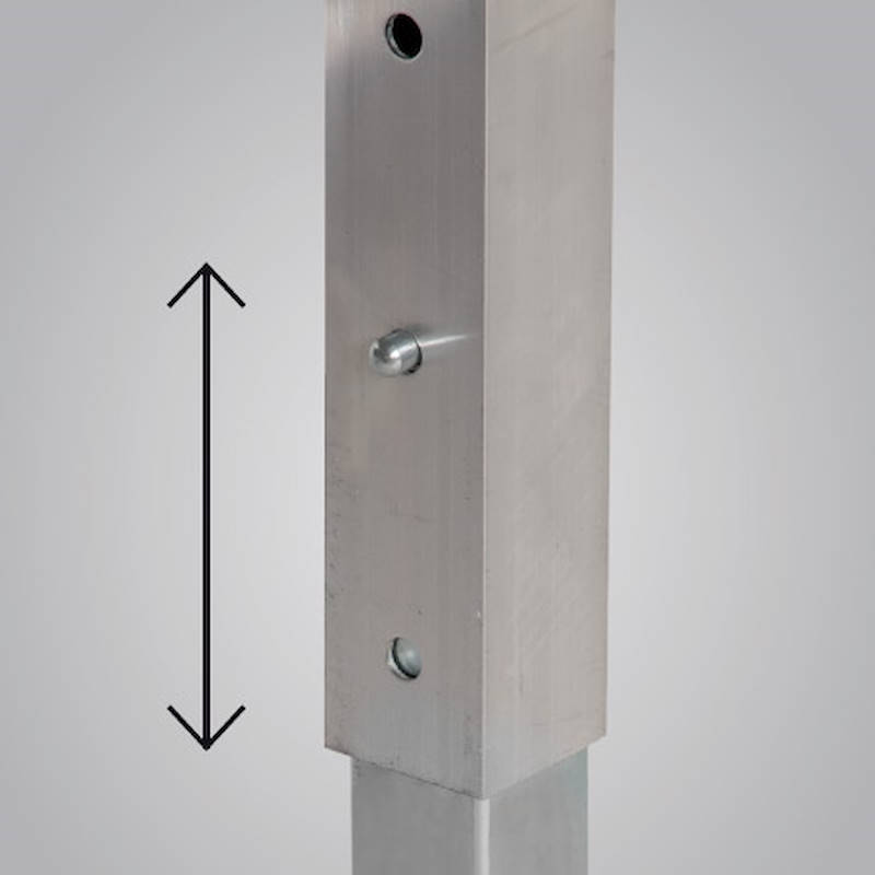 Aluminium Verkaufstisch 3 Einlegeböden