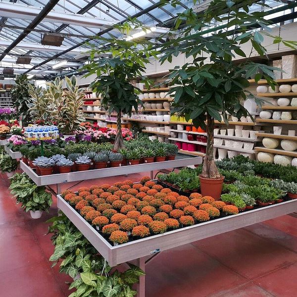 Feste Verkaufstische aus Aluminium zum Zusammenbauen