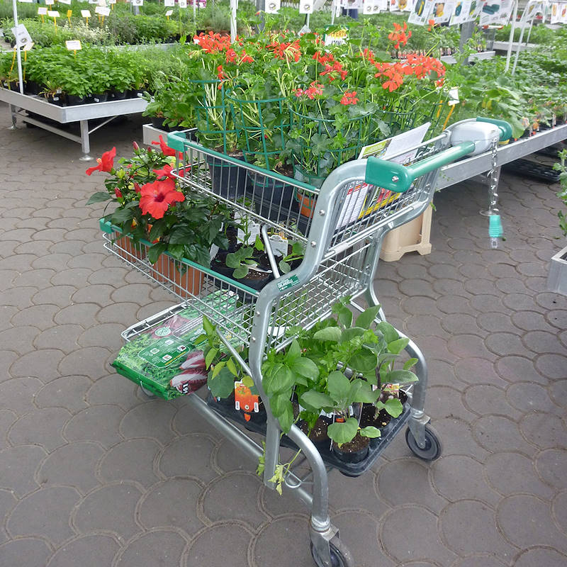 Carrito auto servicio Garden flor 3 repisas