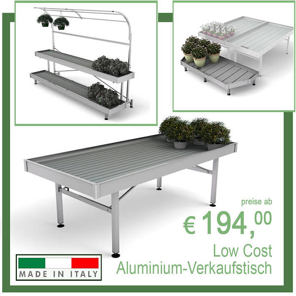 Karren und Tische für die Auslieferung