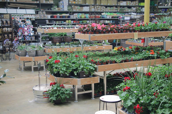Les meubles AMOR redessinent l'espace plantes et fleurs du Centre Urban Hardware.