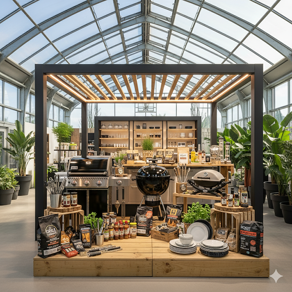 Präsentationsplattform aus Naturholz