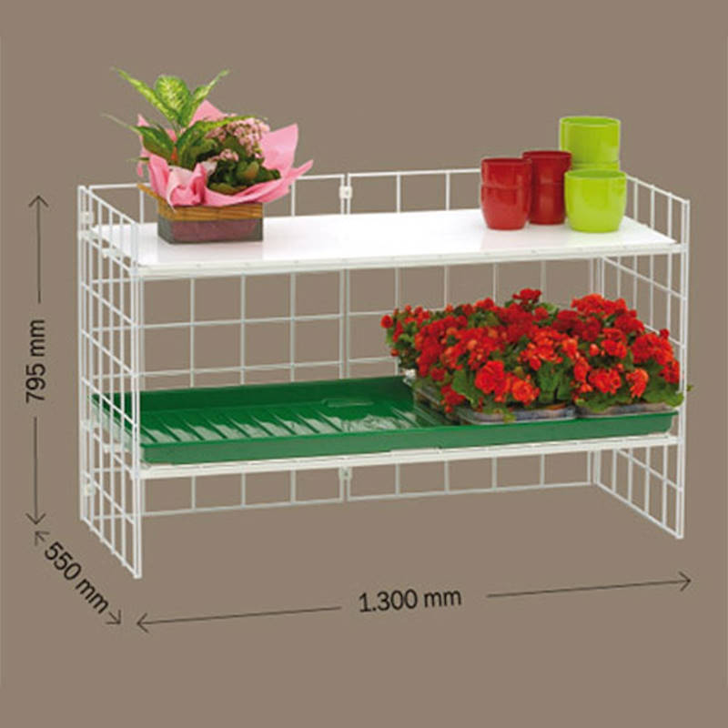 Rayonnage modulaire grillagé avec 2 étagères