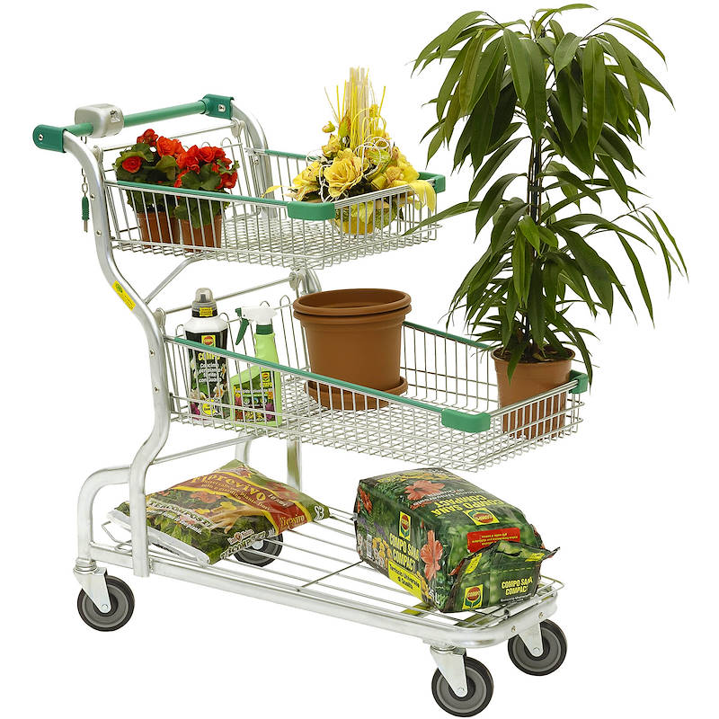 Garden flor 3 shelvesعربة التسوق